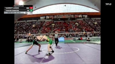 5A 165 lbs Quarterfinal - Garrett Larsen, Wood River vs Thayer Sabatke, Lakeland