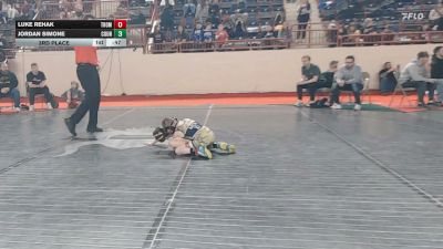 55_B lbs 3rd Place - Luke Rehak, Thomas Jefferson vs Jordan Simone, Council Rock South