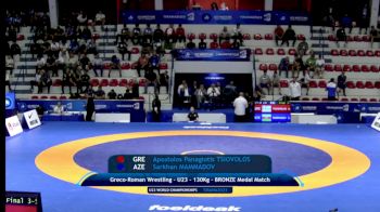 130 kg Final 3-5 - Apostolos Panagiotis Tsiovolos, Greece vs Sarkhan Mammadov, Azerbaijan