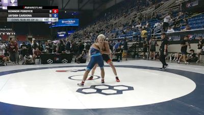 157 lbs Cons. Sub-rd Of 32 - Konnor Fordyce, Idaho vs Jayden Cardona, Texas