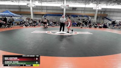 130 lbs Round 3 - Ben Vertner, Suples Wrestling Club vs Kormac Dunn, Sandpoint Legacy Wrestling Clu