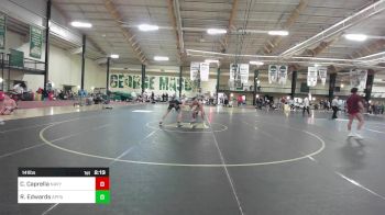141 lbs Consi Of 8 #1 - Chase Caprella, Navy vs Riley Edwards, Appalachian State - UNATT