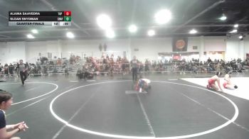54 lbs Quarterfinal - Alaina Saavedra, Top Rank Hammers vs Sloan Snydman, Shafter Youth Wrestling