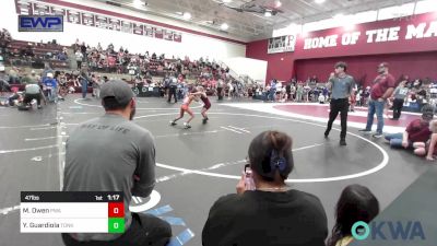 47 lbs Rr Rnd 2 - Macie Owen, Perry Wrestling Academy vs Yasmin Guardiola, Tonkawa Takedown Club