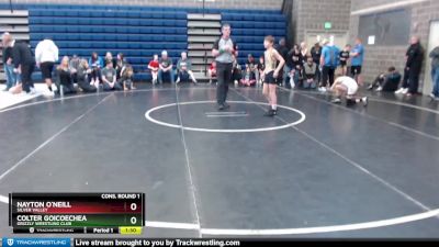 90 lbs Cons. Round 1 - Nayton O`Neill, Silver Valley vs Colter Goicoechea, Grizzly Wrestling Club