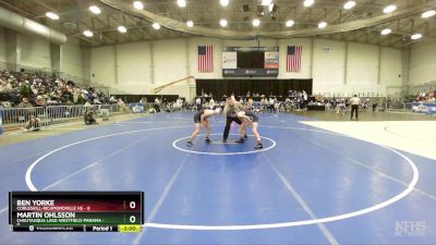 132 lbs Round 2 (3 Team) - Martin Ohlsson, Chautauqua Lake-Westfield-Panama vs Ben Yorke, Cobleskill-Richmondville HS