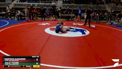 80 lbs Round 1 - Kaidynce Alexander, Camel Kids Wrestling vs Zailey Fousek, Camel Kids Wrestling