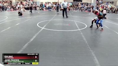 65 lbs Quarterfinal - James Peacock, Kent County Junior Wrestling vs Eva Diaz, The Compound