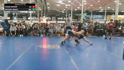 162 lbs Semifinal - Chase Severs, Northeast Elites Black - HSC vs Michael Brady, Malvern WC - HSC