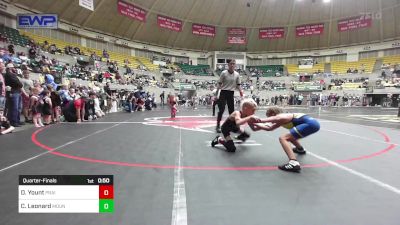 64 lbs Quarterfinal - Dexter Yount, Prairie Grove Youth Wrestling vs Chevy Leonard, Mountain View Stingers Wrestling