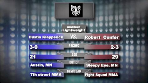 Dustin Klapperick vs. Robert Confer - Driller Promotions - Mecca X Replay