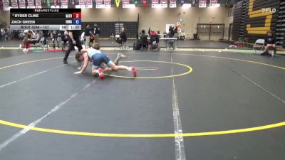 157 lbs Cons. Round 4 - Ryder Cline, Dardanes Trained vs Zach Green, Iowa