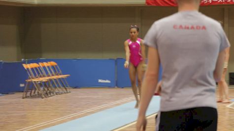 Emma Malabuyo's Double Twisting Yurchenkos - Training Day 1, 2017 International Junior Japan