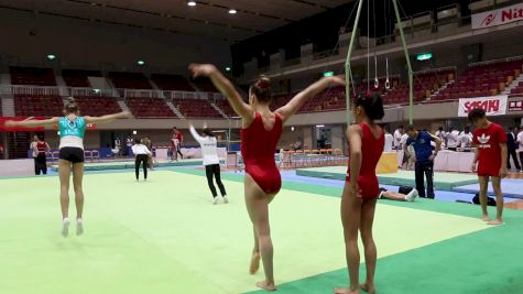 Team USA's Line Warmup - Training Day 2, 2017 International Junior Japan