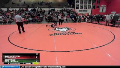 157 lbs Cons. Round 6 - Ryan McGovern, St. Charles (EAST) vs Dom Vitale, Crystal Lake (CENTRAL)