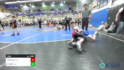 73 lbs Consi Of 4 - Ty Burns, Morrison Takedown Club vs Grayson Wolf, Wolfpak Wrestling