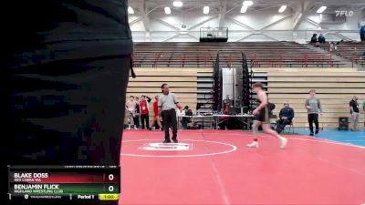 120 lbs Cons. Semi - Benjamin Flick, Highland Wrestling Club vs Blake Doss, Red Cobra WA