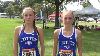 Sisters Grace and Lauren Ping after solid performances at Roy Griak