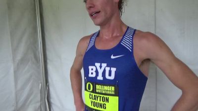 Clayton Young after winning the men's race