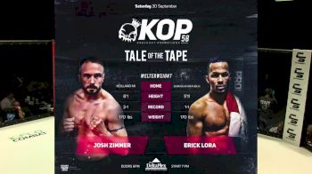 Josh Zimmer vs. Erick Lora - KOP 58 Replay