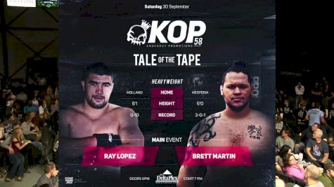 Ray Lopez vs. Brett Martin - KOP 58 Replay