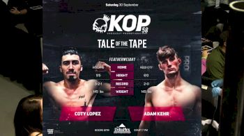 Coty Lopez vs. Adam Kehr - KOP 58 Replay