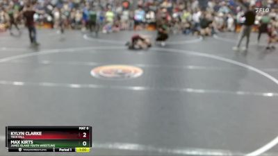 90 lbs Cons. Round 2 - Max Kirts, James Island Youth Wrestling vs Kylyn Clarke, Tech Fall