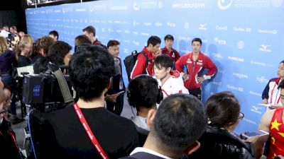 Kohei Uchimura Talking To The Japanese Press On Crutches - Qualifcations, 2017 World Championships