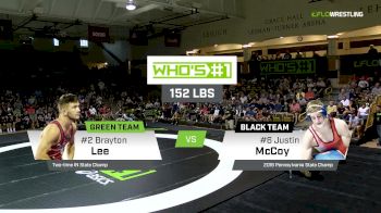 152 lbs Justin McCoy, Black vs Brayton Lee, Green