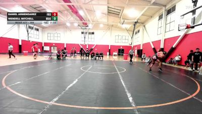 165 lbs 5th Place Match - Daniel Armendarez, Fresno City College vs Wendell Mitchell, Mt San Antonio Community College