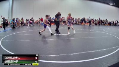 90 lbs Semis (4 Team) - Thomas Jones, Georgia United Blue vs Jaxon Roller, Oklahoma Elite