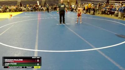 90 lbs Quarterfinal - Graham Paulzine, Stewartville vs Cash Fuchs, Foley