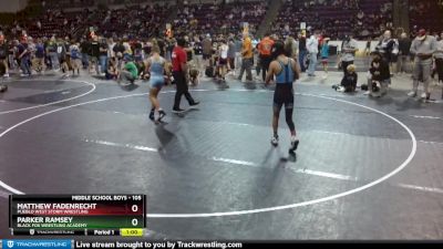 105 lbs Cons. Round 2 - Matthew Fadenrecht, Pueblo West Storm Wrestling vs Parker Ramsey, Black Fox Wrestling Academy