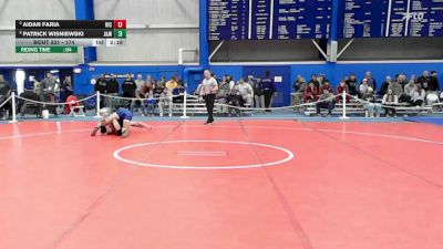 174 lbs 5th Place Match - Aidan Faria, Rhode Island College vs Patrick Wisniewski, Johnson & Wales (ri)