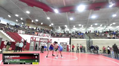 215 lbs Champ. Round 1 - Cristian Gomez, Jennings County Wrestling Club vs Gabe Wheatley, Silver Creek