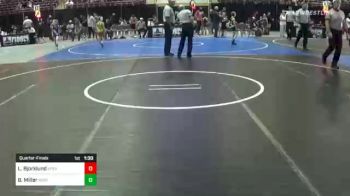 132 lbs Quarterfinal - Logan Bjorklund, Apex vs Bridger Miller, North Country Wrestling Club