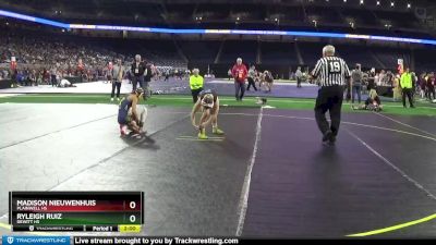 Girls - 100 lbs Quarterfinal - Madison Nieuwenhuis, Plainwell HS vs Ryleigh Ruiz, DeWitt HS