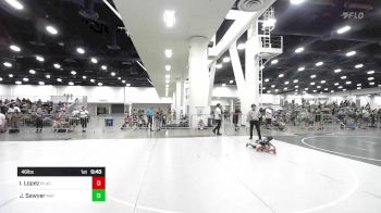 46 lbs Rr Rnd 3 - Isaiah Lopez, Black Fox Wrestling Academy vs Jacob Sawyer, Mat Demon WC