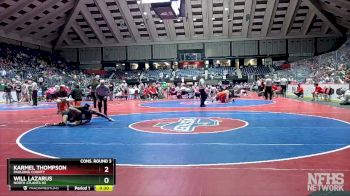 6A-132 lbs Cons. Round 3 - Karmel Thompson, Paulding County vs Will Lazarus, North Atlanta HS