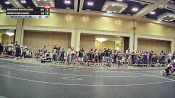 50 lbs Round Of 16 - Benjamin Bortolussi, Apex - Michigan vs Weston Molinaro, Rising Sun WC