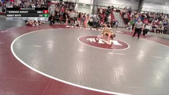 105 lbs Quarterfinal - Abbey Boyd, Lingle-Ft. Laramie/Southeast vs Barbara Earley, Kimball
