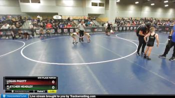 67 lbs 5th Place Match - Fletcher Headley, MO vs Logan Pigott, IA