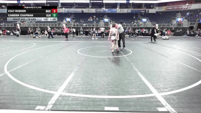 78 lbs 5th Place - Colt Roeder, Mercer County Wrestling Club vs Camden Chapman, Gladiator Elite