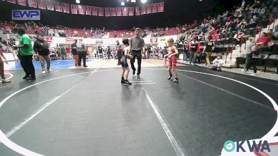 64 lbs Quarterfinal - Brantley Wisdom, Caney Valley Wrestling vs Koen King, Miami