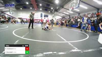 55 lbs Round Of 16 - Kason Gabbard, Raw Wrestling Club vs Isaac Swindell, Cowboy Wrestling Club