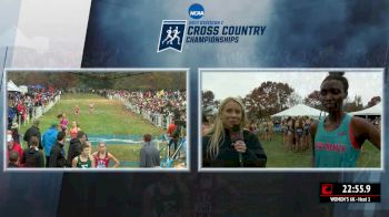 Live post-race interview with NCAA Champions New Mexico Women