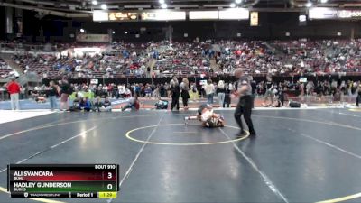 114 lbs Quarterfinal - Hadley Gunderson, Burns vs Ali Svancara, Buhl