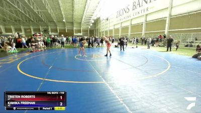 119 lbs Cons. Semi - Tristen Roberts, UT vs Kawika Freeman, AZ