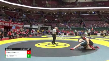 D2-285 lbs Cons. Round 3 - Billy Foster, New Richmond vs Dom Kroninger, Jonathan Alder