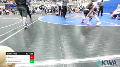 64 lbs Quarterfinal - Logan Ponce, Raw Wrestling Club vs Reed Musgrove, Harrah Little League Wrestling